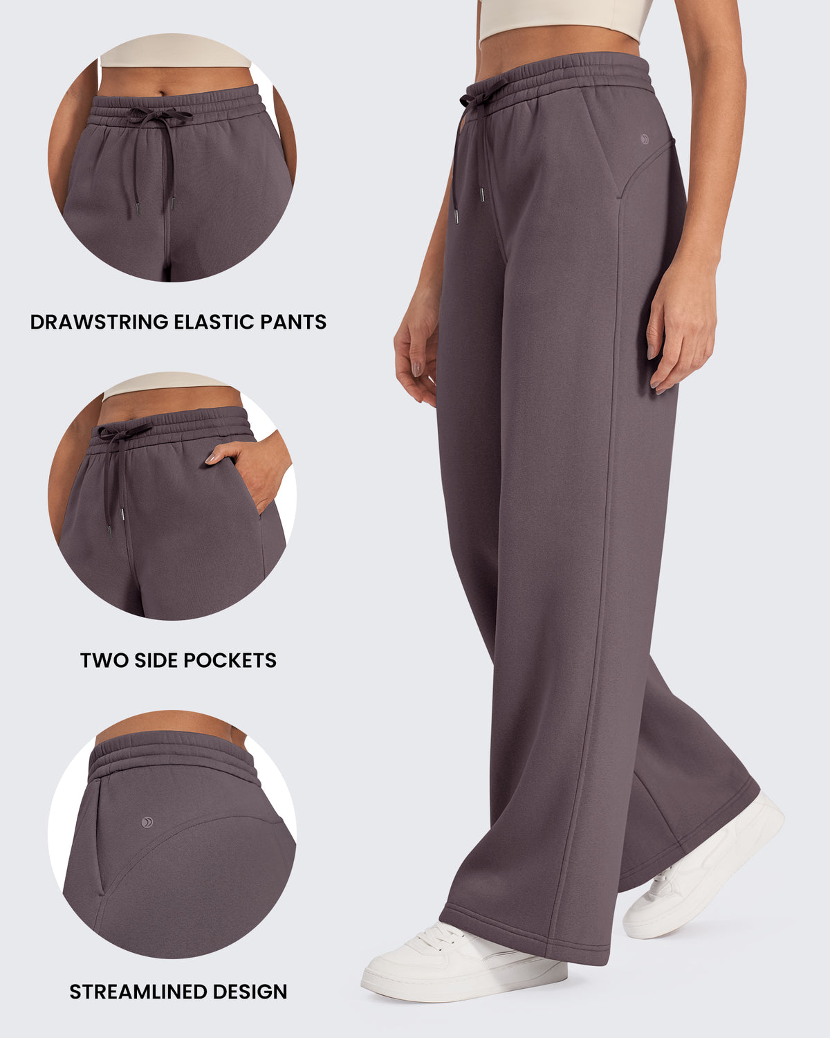 G4Free - Flurrylux Fleece Lined Drawstring High-Waist Pants -GF24J280AA-S-GF24J281AA-S-GF24J282AA-S-GF24J280AB-M-GF24J281AB-M