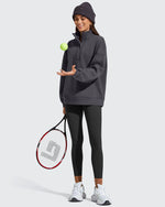 G4Free - Flurrylux Fleece Lined Half Zip Oversized Sweatshirts -GF25F758AA-S-GF25F758AB-M-GF25F758AC-L-GF25F758AD-XL-GF25F758AE-XXL