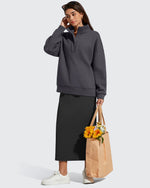 G4Free - Flurrylux Fleece Lined Half Zip Oversized Sweatshirts -GF25F758AA-S-GF25F758AB-M-GF25F758AC-L-GF25F758AD-XL-GF25F758AE-XXL