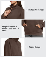 G4Free - Flurrylux Half Zip Mock Neck Cotton Fleece Pullover -GF25F656AA-S-GF25F656AB-M-GF25F656AC-L-GF25F656AD-XL-GF25F656AE-XXL