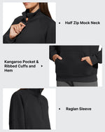 G4Free - Flurrylux Half Zip Mock Neck Cotton Fleece Pullover -GF25F656AA-S-GF25F656AB-M-GF25F656AC-L-GF25F656AD-XL-GF25F656AE-XXL
