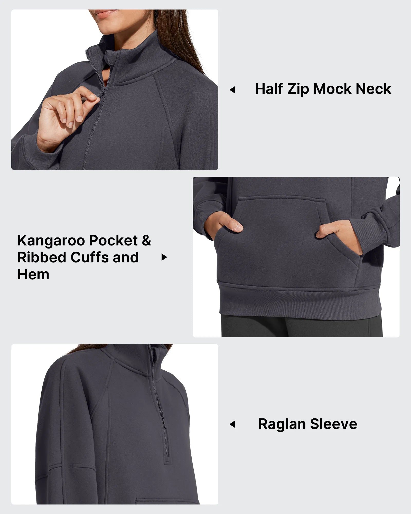 G4Free - Flurrylux Half Zip Mock Neck Cotton Fleece Pullover -GF25F656AA-S-GF25F656AB-M-GF25F656AC-L-GF25F656AD-XL-GF25F656AE-XXL