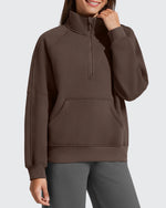 G4Free - Flurrylux Half Zip Mock Neck Cotton Fleece Pullover -GF25F656AA-S-GF25F656AB-M-GF25F656AC-L-GF25F656AD-XL-GF25F656AE-XXL