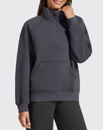 G4Free - Flurrylux Half Zip Mock Neck Cotton Fleece Pullover -GF25F656AA-S-GF25F656AB-M-GF25F656AC-L-GF25F656AD-XL-GF25F656AE-XXL