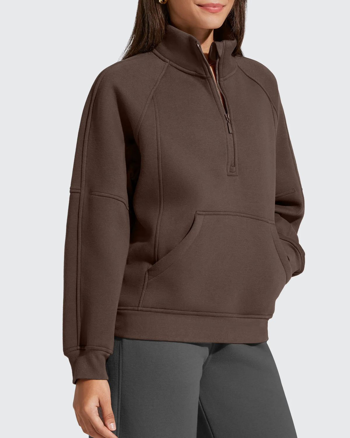 G4Free - Flurrylux Half Zip Mock Neck Cotton Fleece Pullover -GF25F656AA-S-GF25F656AB-M-GF25F656AC-L-GF25F656AD-XL-GF25F656AE-XXL