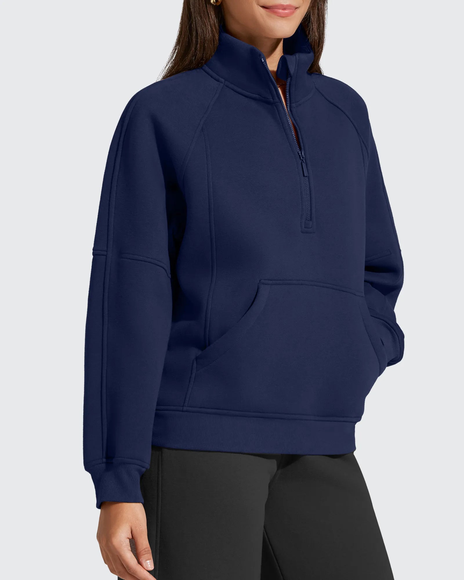 G4Free - Flurrylux Half Zip Mock Neck Cotton Fleece Pullover -GF25F656AA-S-GF25F656AB-M-GF25F656AC-L-GF25F656AD-XL-GF25F656AE-XXL