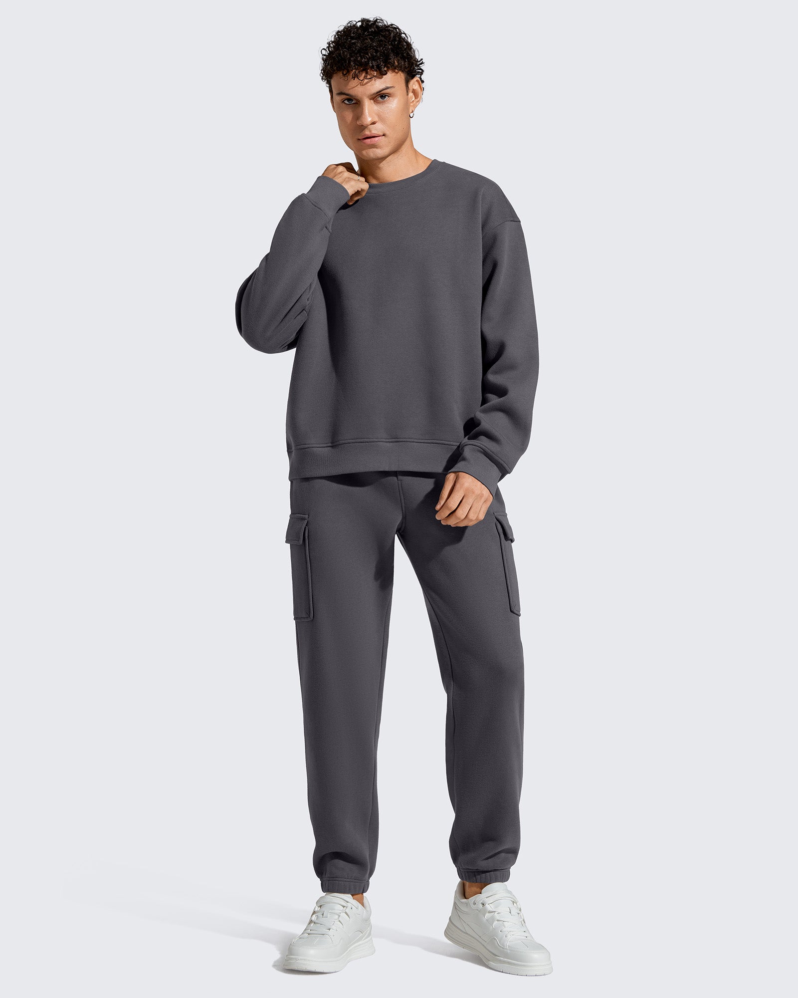 G4Free - Flurrylux Men's Cotton Fleece Lined Crewneck Pullover -GF25FM680AF-XS-GF25FM680AA-S-GF25FM680AB-M-GF25FM680AC-L-GF25FM680AD-XL