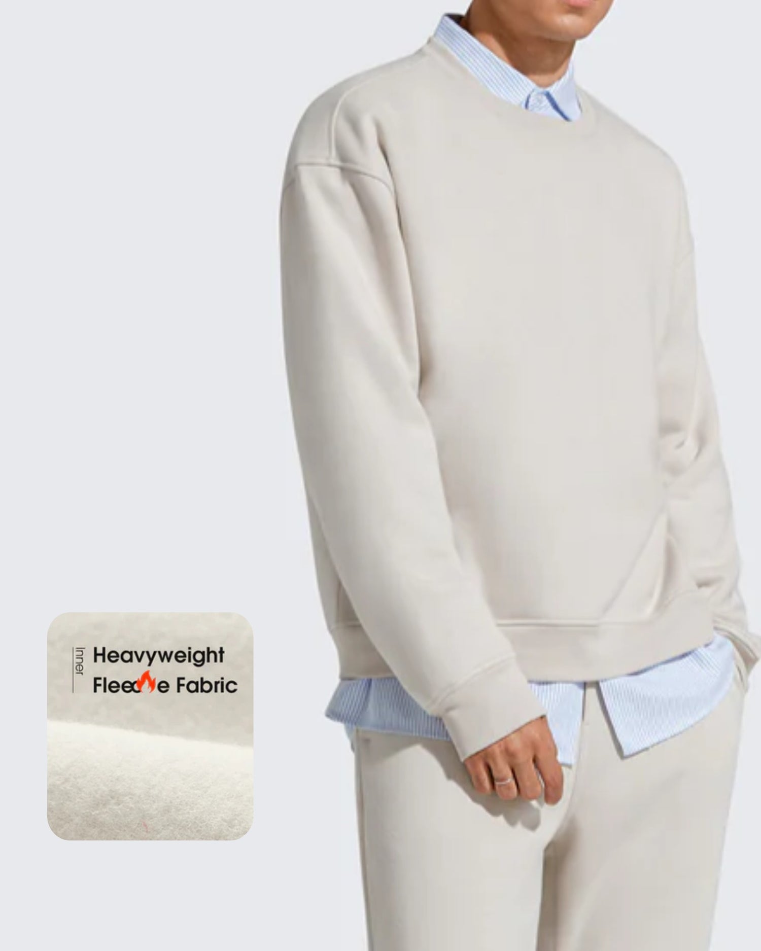 G4Free - Flurrylux Men's Cotton Fleece Lined Crewneck Pullover -GF25FM680AF-XS-GF25FM680AA-S-GF25FM680AB-M-GF25FM680AC-L-GF25FM680AD-XL