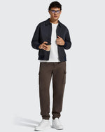 G4Free - Flurrylux Men's Cotton Fleece-Lined  Drawstring Cargo Pants -GF25DM689BA-S-GF25DM690BA-S-GF25DM689BB-M-GF25DM690BB-M-GF25DM689BC-L