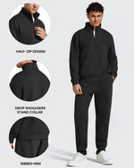 G4Free - Flurrylux Men's Fleece Lined Half Zip Pullover Hoodies -GF25FM740AA-S-GF25FM740AB-M-GF25FM740AC-L-GF25FM740AD-XL-GF25FM740AE-XXL