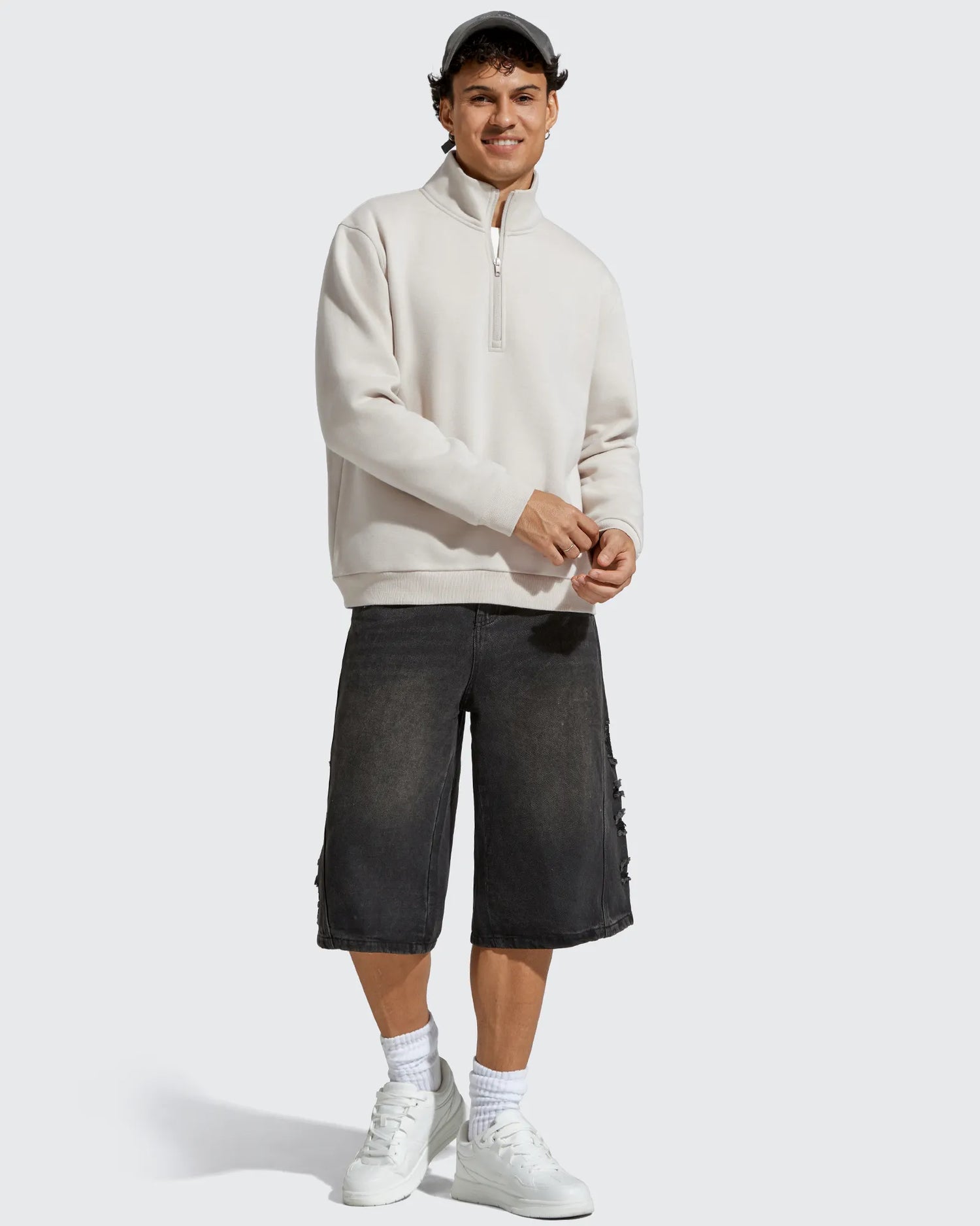 G4Free - Flurrylux Men's Fleece Lined Half Zip Pullover Hoodies -GF25FM740AA-S-GF25FM740AB-M-GF25FM740AC-L-GF25FM740AD-XL-GF25FM740AE-XXL