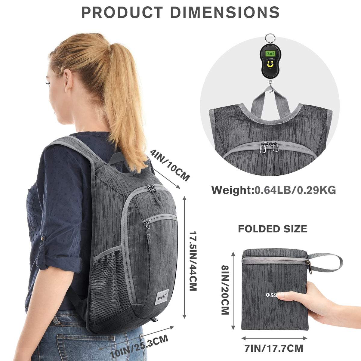G4Free - G4Free 10L/15L Lightweight Hiking Backpack -TN22B044A-TN23B214A-TN24B381A-TN22B044D-TN23B214D