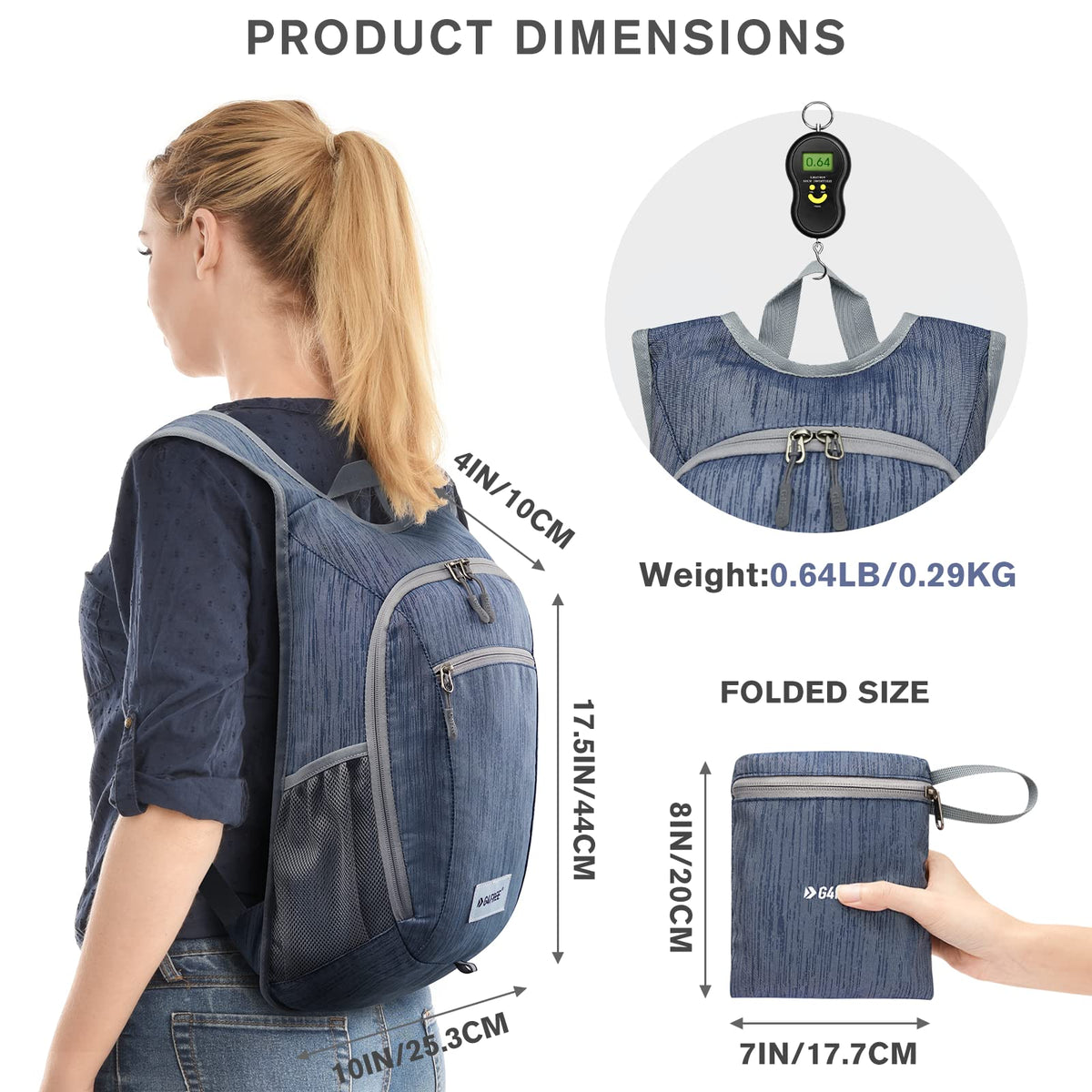 G4Free - G4Free 10L/15L Lightweight Hiking Backpack -TN22B044A-TN23B214A-TN24B381A-TN22B044D-TN23B214D