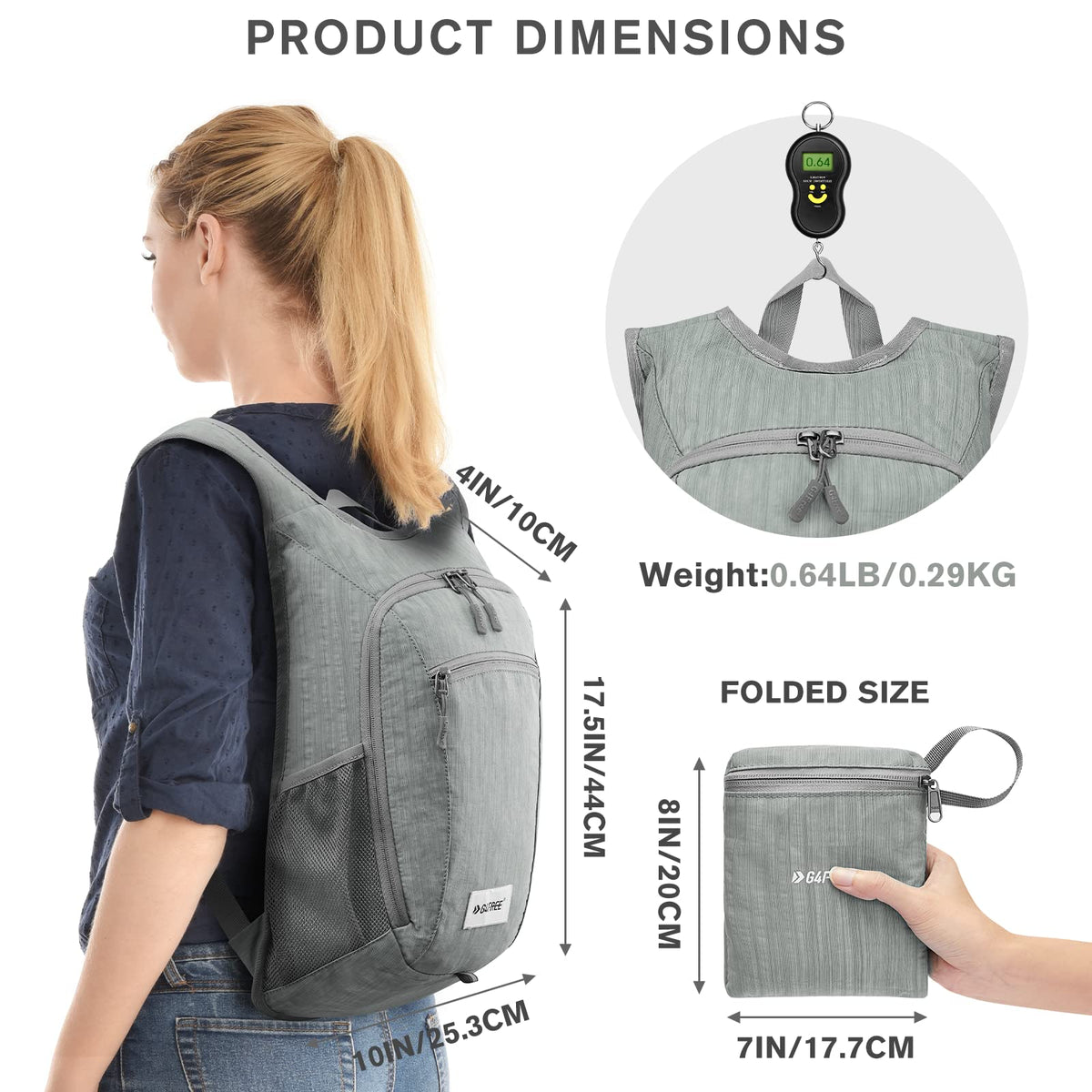 G4Free - G4Free 10L/15L Lightweight Hiking Backpack -TN22B044A-TN23B214A-TN24B381A-TN22B044D-TN23B214D