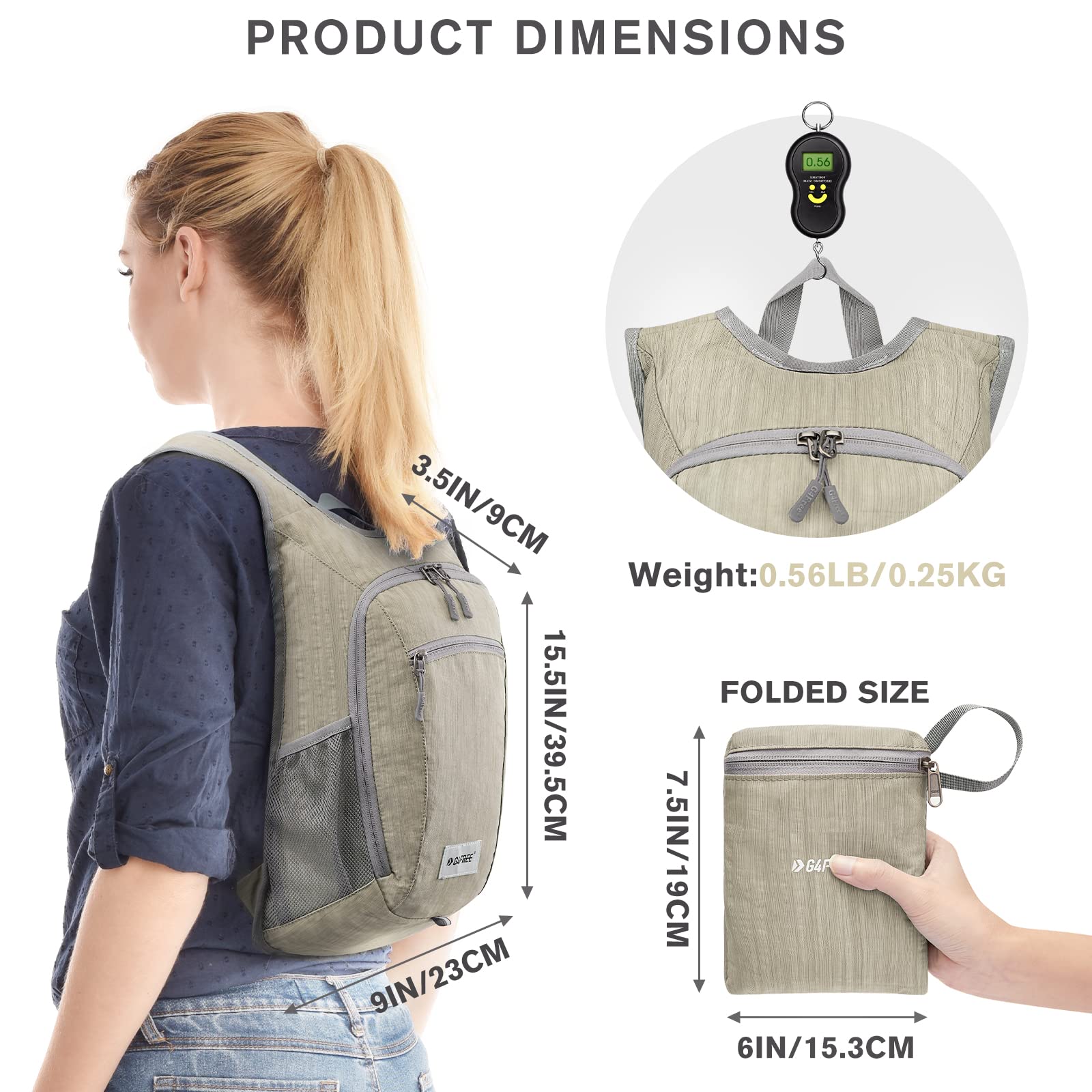 G4Free - G4Free 10L/15L Lightweight Hiking Backpack -TN22B044A-TN23B214A-TN24B381A-TN22B044D-TN23B214D