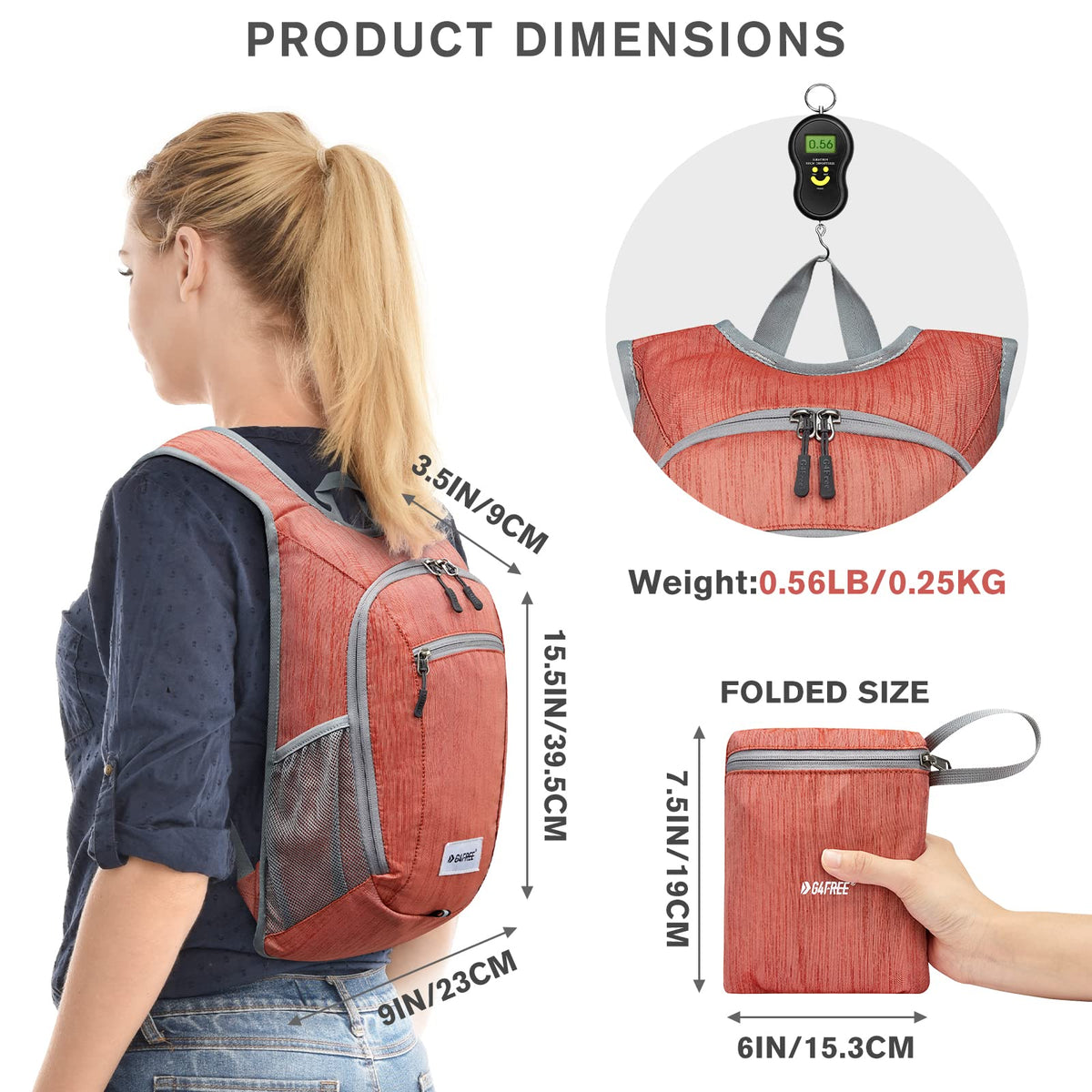 G4Free - G4Free 10L/15L Lightweight Hiking Backpack -TN22B044A-TN23B214A-TN24B381A-TN22B044D-TN23B214D