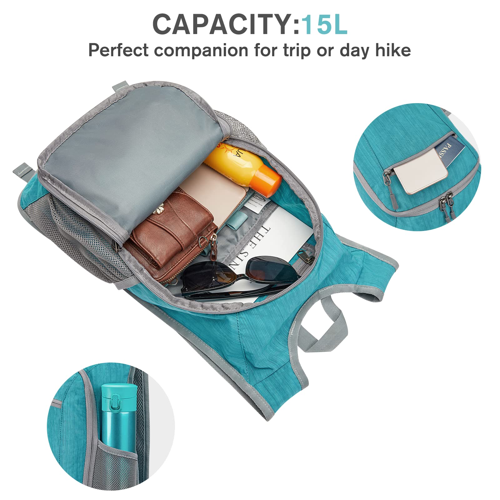 G4Free - G4Free 10L/15L Lightweight Hiking Backpack -TN22B044A-TN23B214A-TN24B381A-TN22B044D-TN23B214D