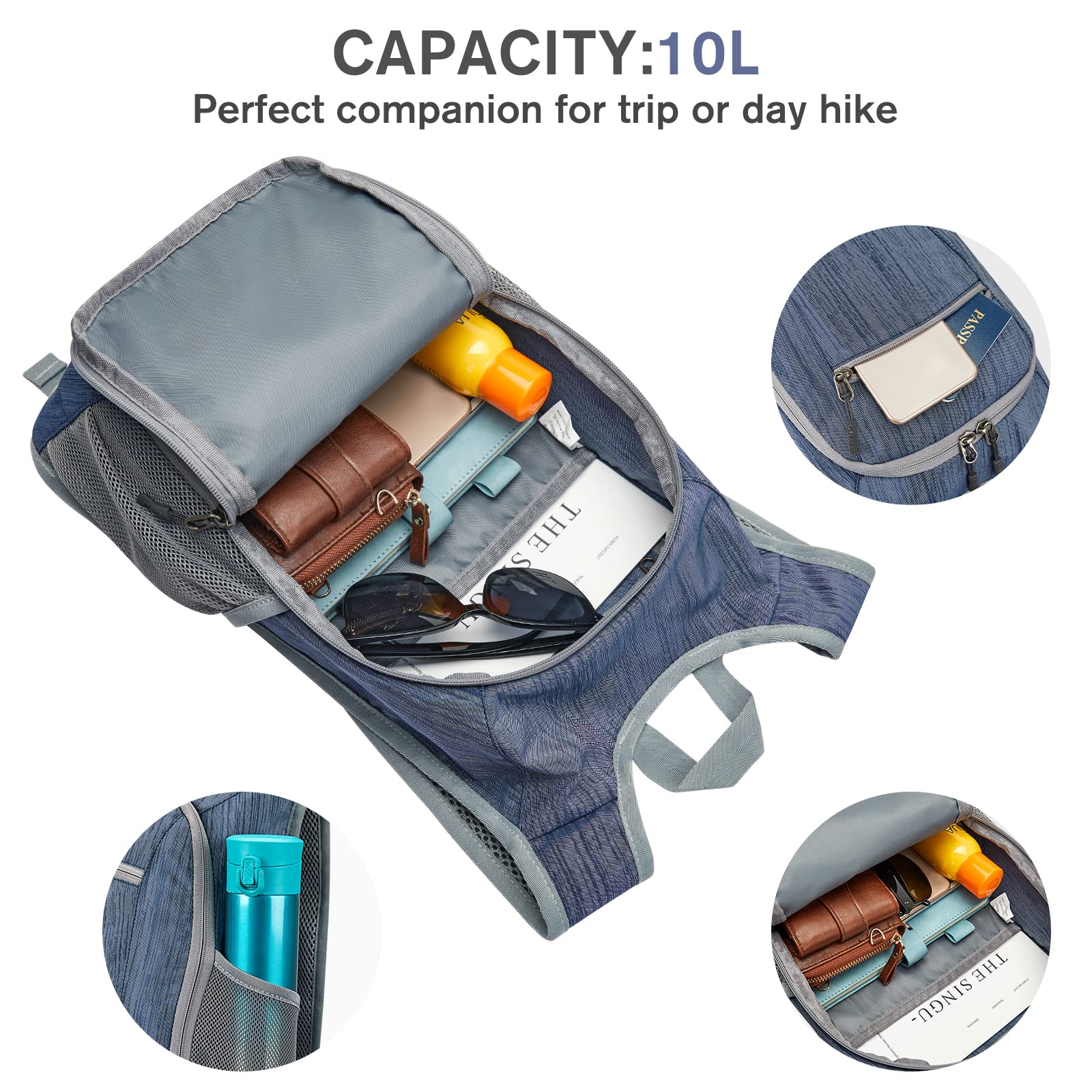 G4Free - G4Free 10L/15L Lightweight Hiking Backpack -TN22B044A-TN23B214A-TN24B381A-TN22B044D-TN23B214D