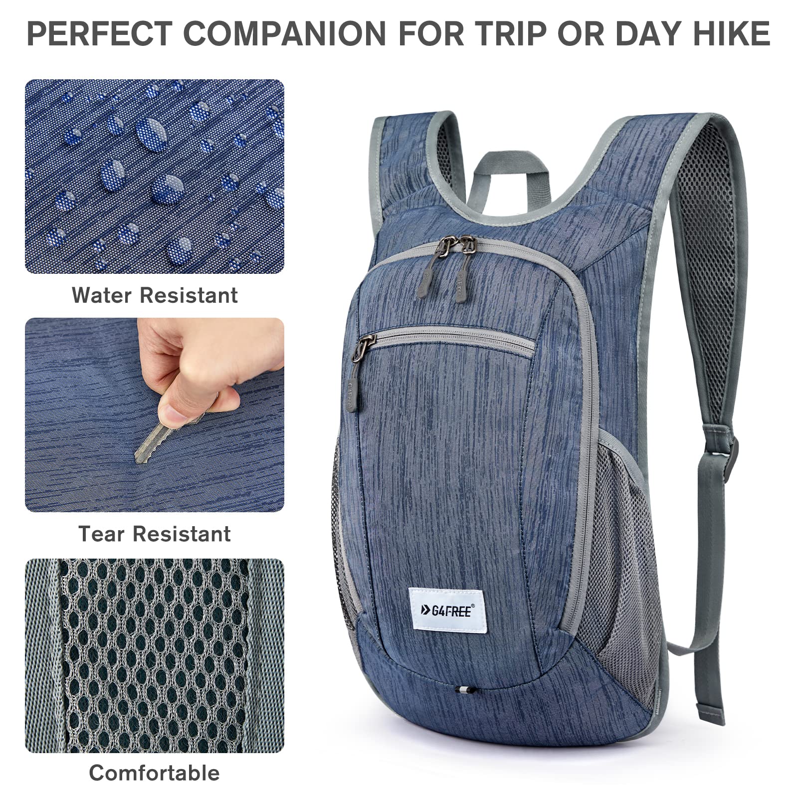 G4Free - G4Free 10L/15L Lightweight Hiking Backpack -TN22B044A-TN23B214A-TN24B381A-TN22B044D-TN23B214D