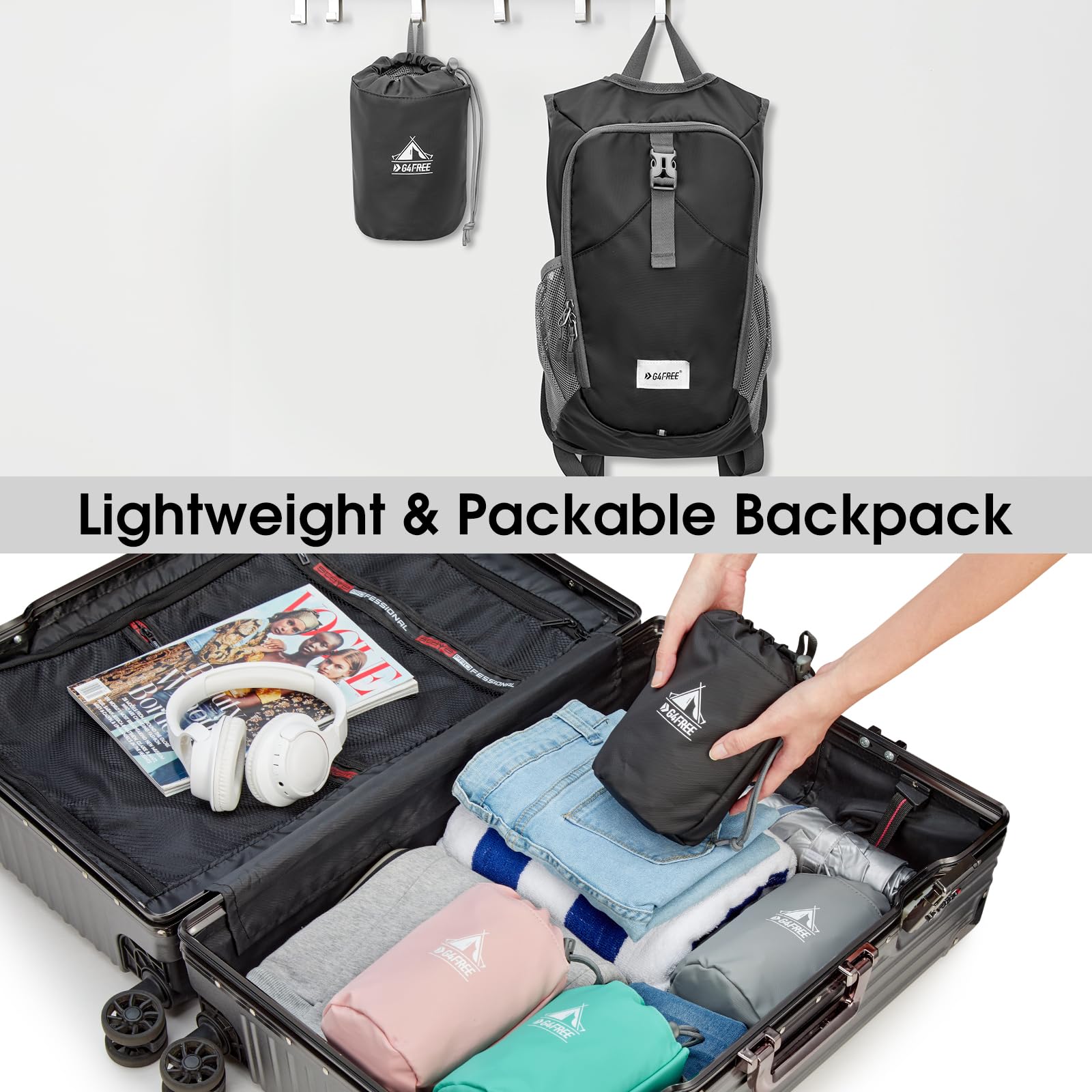 G4Free - G4Free 10L Lightweight Small Hiking Backpack -TN23B228A-TN23B228C-TN23B228B