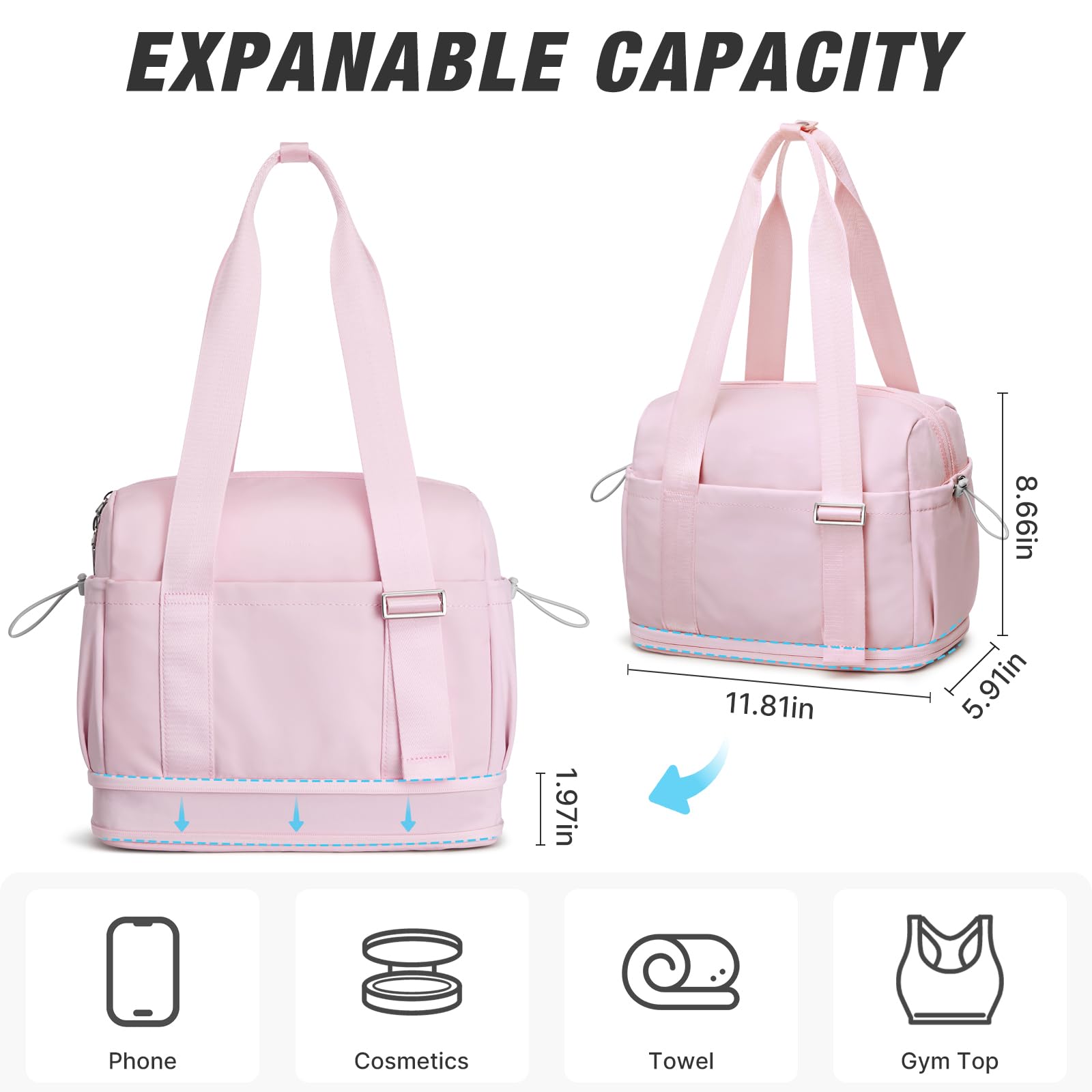G4Free - G4Free 10L Mini Gym Bag with Wet Pocket Lightweight -TN24B482A-TN24B482B-TN24B482C