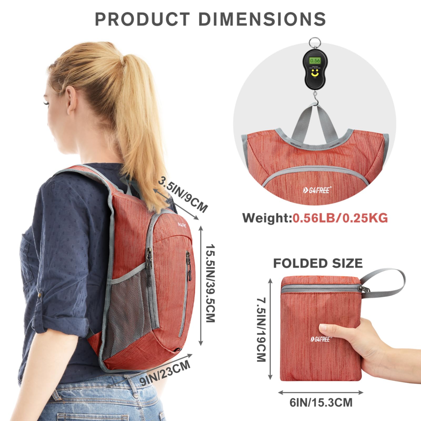 G4Free - G4Free 10L Small Travel Hiking Daypack -TN22B157E-TN22B157A-TN22B157G-TN22B157B-TN22B157J