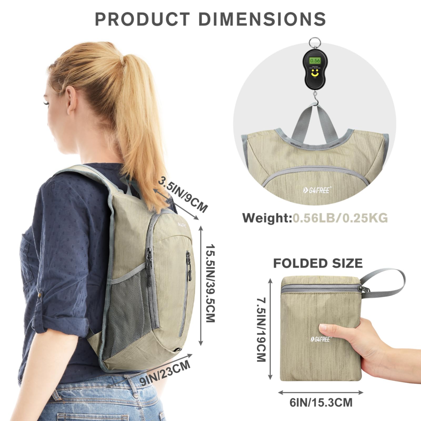 G4Free - G4Free 10L Small Travel Hiking Daypack -TN22B157E-TN22B157A-TN22B157G-TN22B157B-TN22B157J
