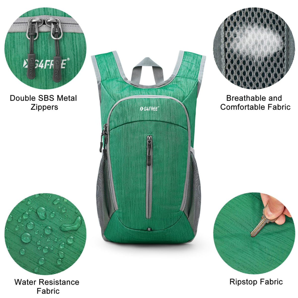 G4Free - G4Free 10L Small Travel Hiking Daypack -TN22B157E-TN22B157A-TN22B157G-TN22B157B-TN22B157J