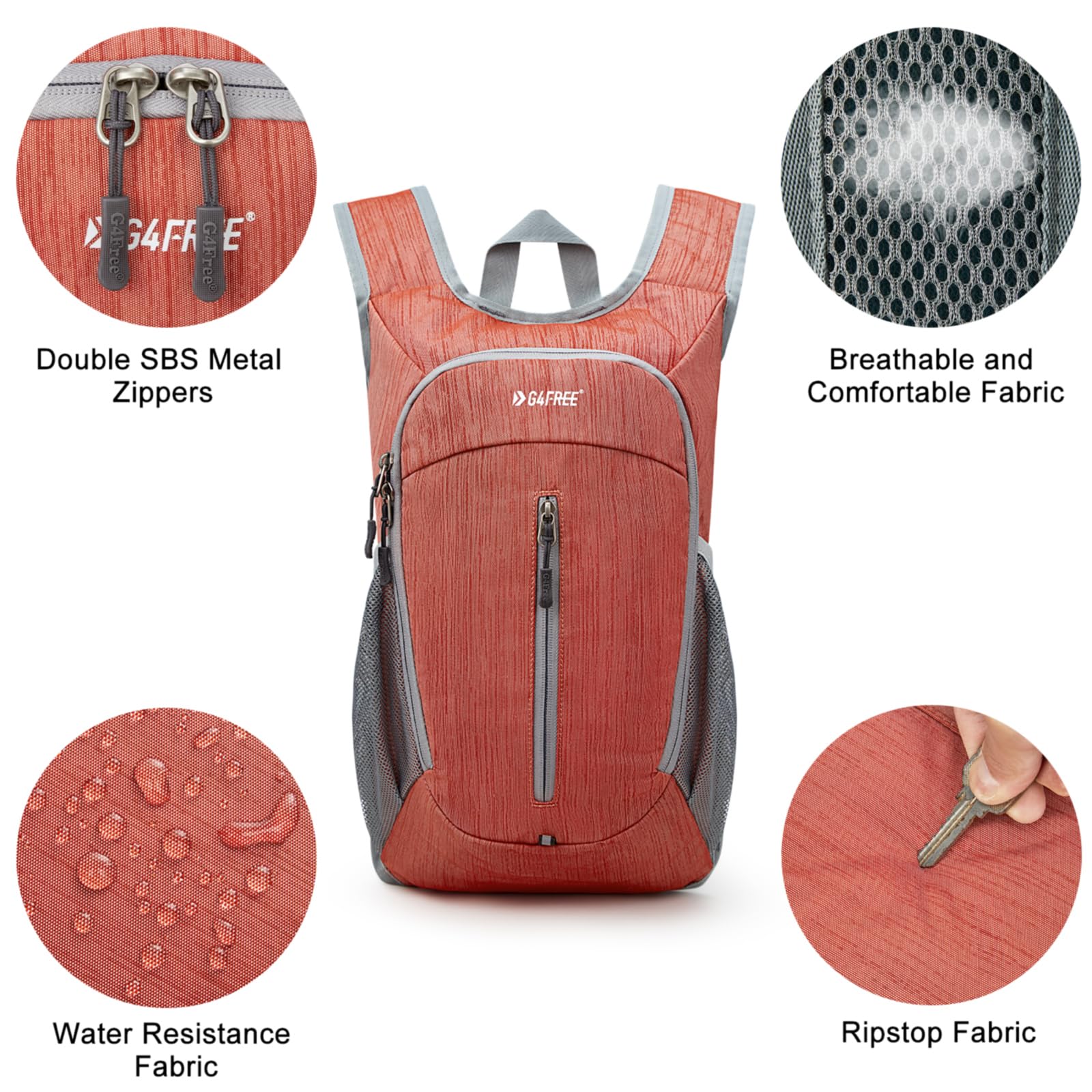 G4Free - G4Free 10L Small Travel Hiking Daypack -TN22B157E-TN22B157A-TN22B157G-TN22B157B-TN22B157J
