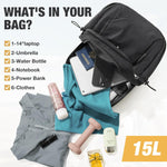 G4Free - G4Free 15L Water-Resistant Hiking Backpack Adjustable Chest Strap -TN25B521C-TN25B521B-TN25B521A