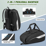 G4Free - G4Free 2-in-1 Pickleball Backpack for 4+ Paddles -TN25B517A-TN25B517B