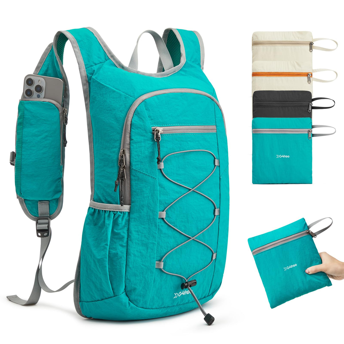 G4Free - G4Free 20L Lightweight Packable Hiking Daypack with Phone Pocket -TN25B613A-TN25B613B-TN25B613C-TN25B613D