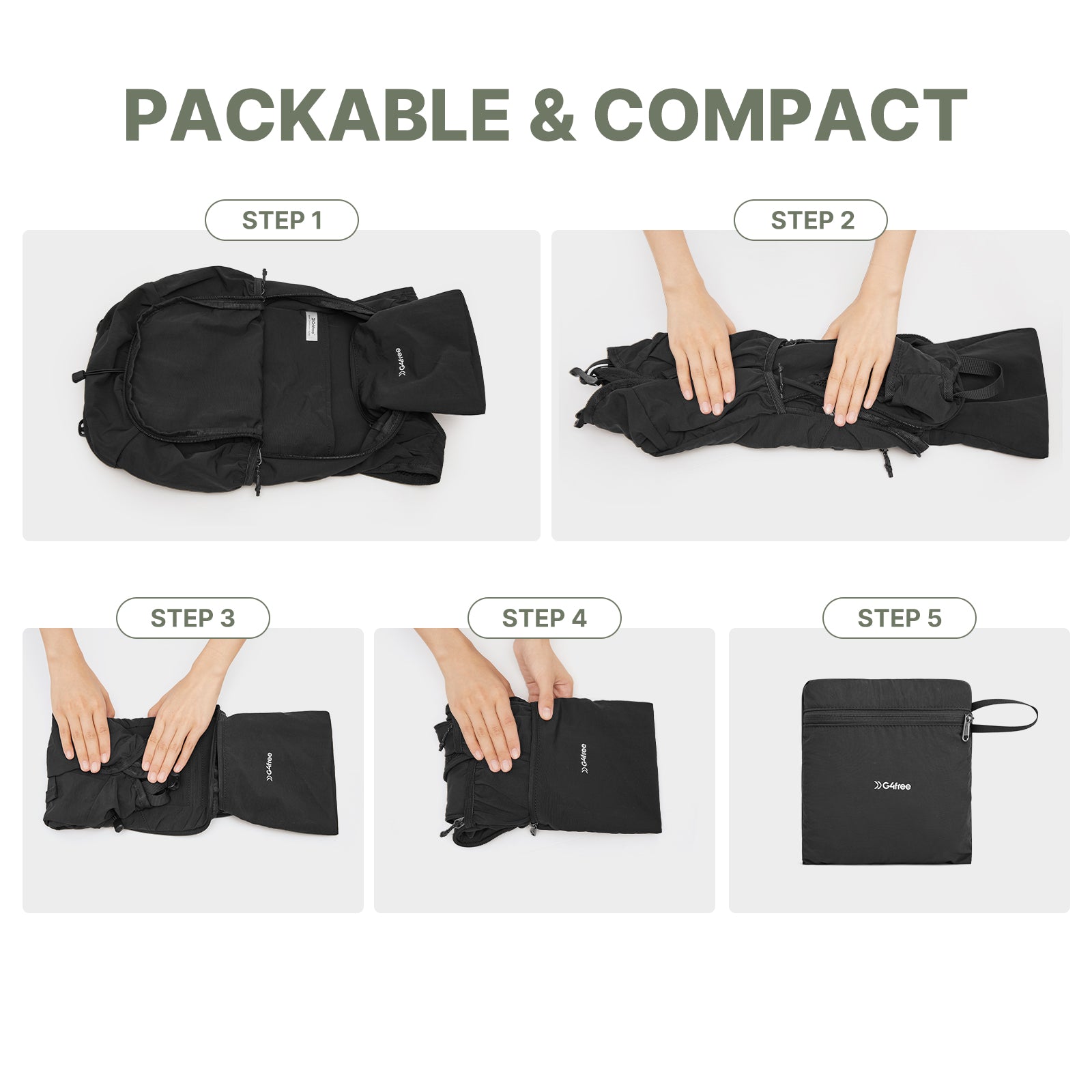 G4Free - G4Free 20L Lightweight Packable Hiking Daypack with Phone Pocket -TN25B613A-TN25B613B-TN25B613C-TN25B613D