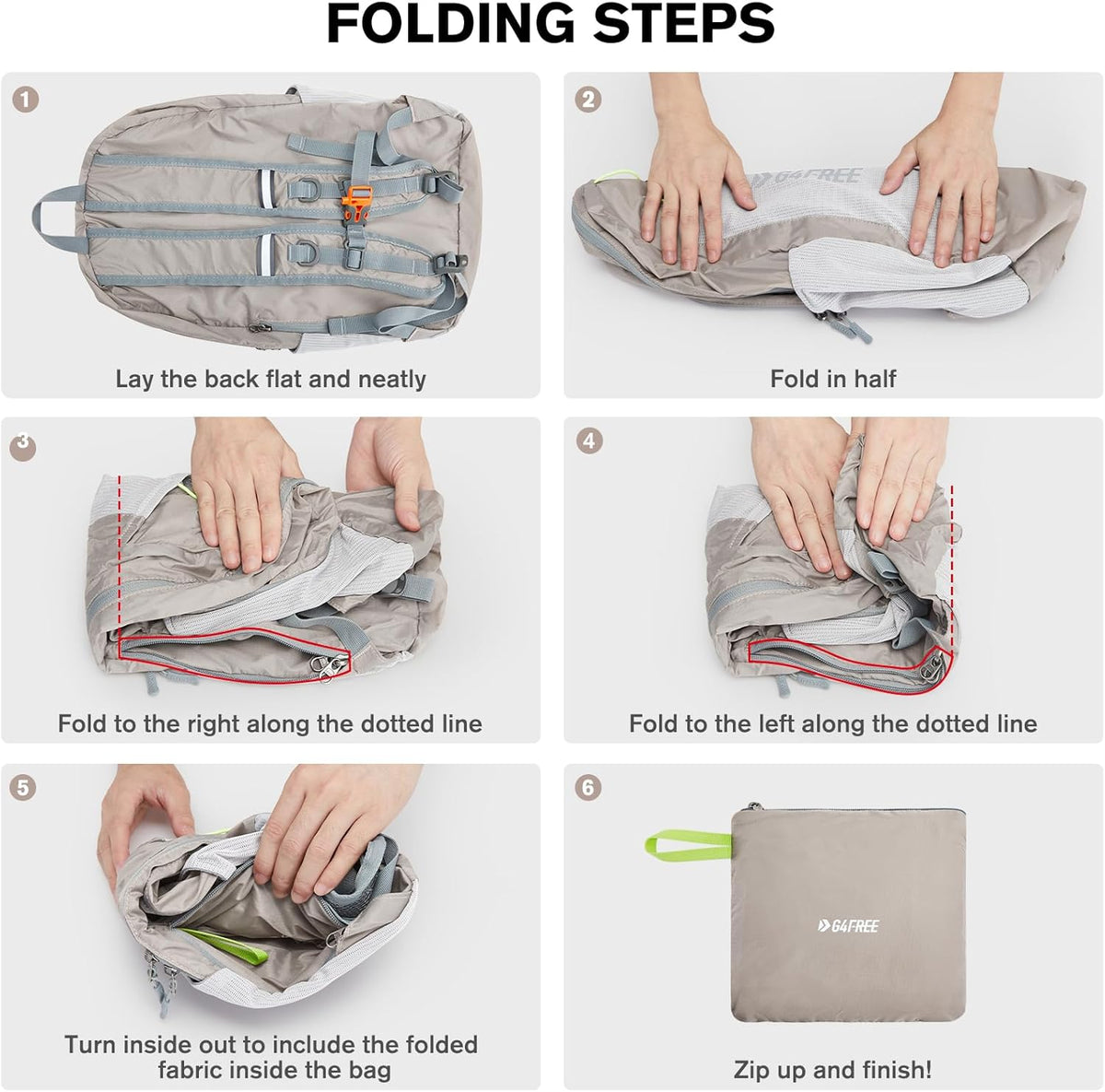 G4Free - G4Free 24L Small Packable Water Resistant Hiking Travel Backpack -TN23B304B-TN23B304A-TN23B304F-TN23B304D-TN23B304C