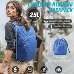 G4Free - G4Free 25L Packable Hiking Backpack with Thickened Back Panel -TN25B507A-TN25B507B-TN25B507C