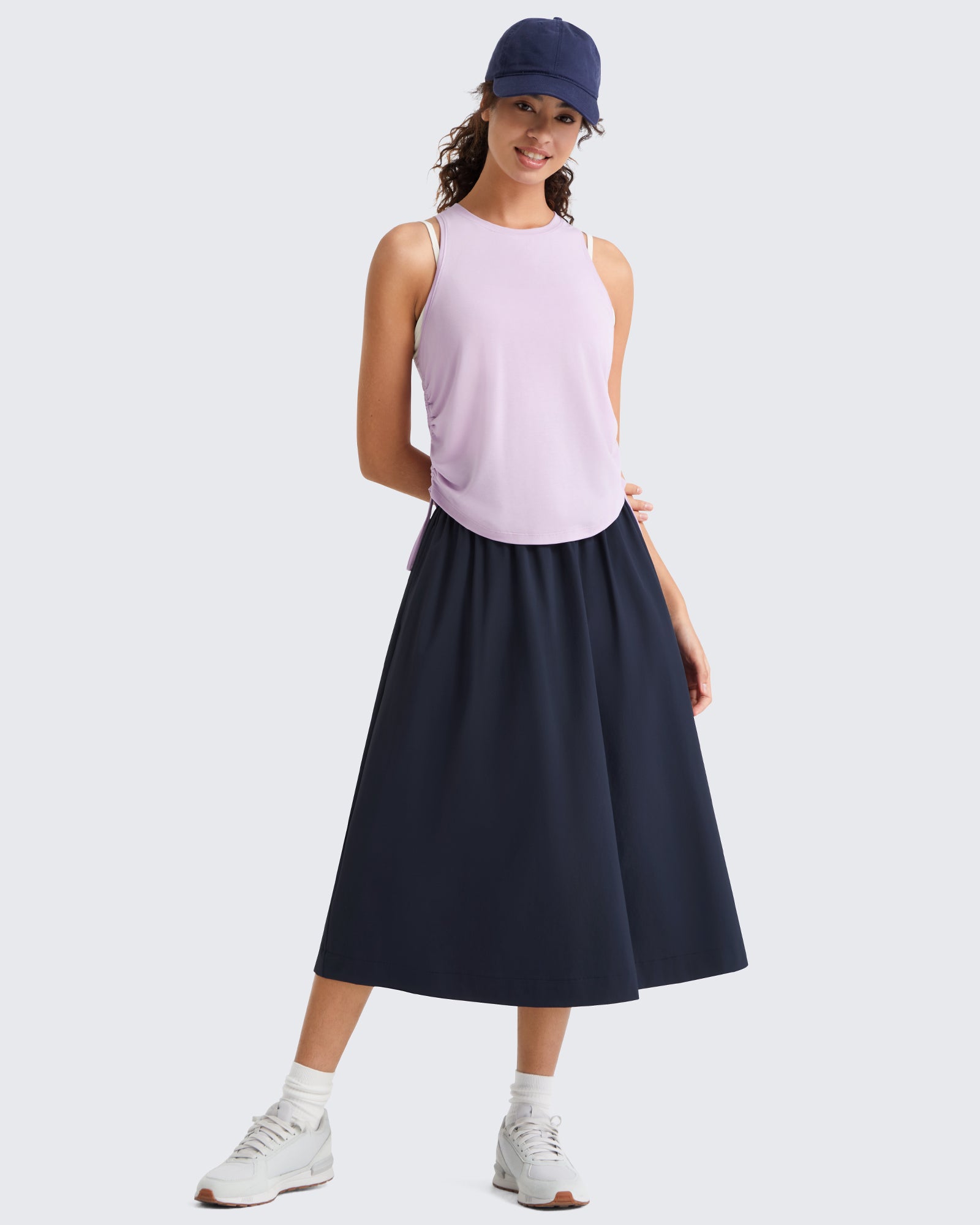 G4Free - G4Free 29" High Waisted Midi Skirt with Pockets UPF 50+ Quick Dry -GF26S960A001A-S-GF26S960A001B-M-GF26S960A001C-L-GF26S960A001D-XL-GF26S960A001F-XS