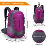 G4Free - G4Free 35L Outdoor Sports Travel Daypack with Rain Cover -D02V647A-D02V647C-D02V647D-D02V647F-D02V647B