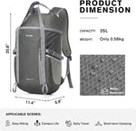 G4Free - G4Free 35L Waterproof Travel Hiking Backpack -TN24B438A-TN24B438C-TN24B438B