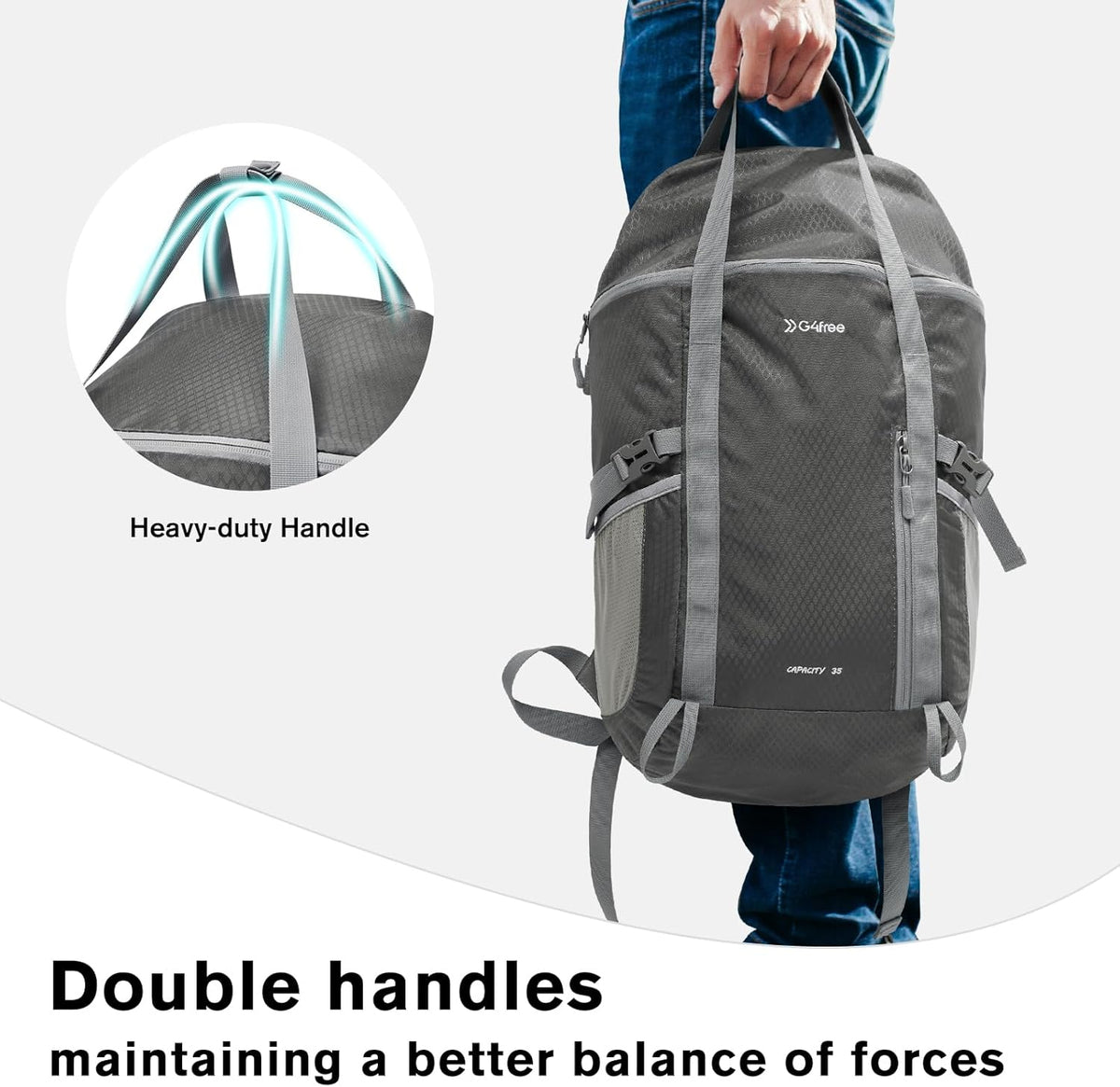G4Free - G4Free 35L Waterproof Travel Hiking Backpack -TN24B438A-TN24B438C-TN24B438B