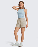G4Free - G4Free 4" High Waisted Casual Shorts with Pockets -GF26E847A001A-S-GF26E847A001B-M-GF26E847A001C-L-GF26E847A001D-XL-GF26E847A001E-XXL