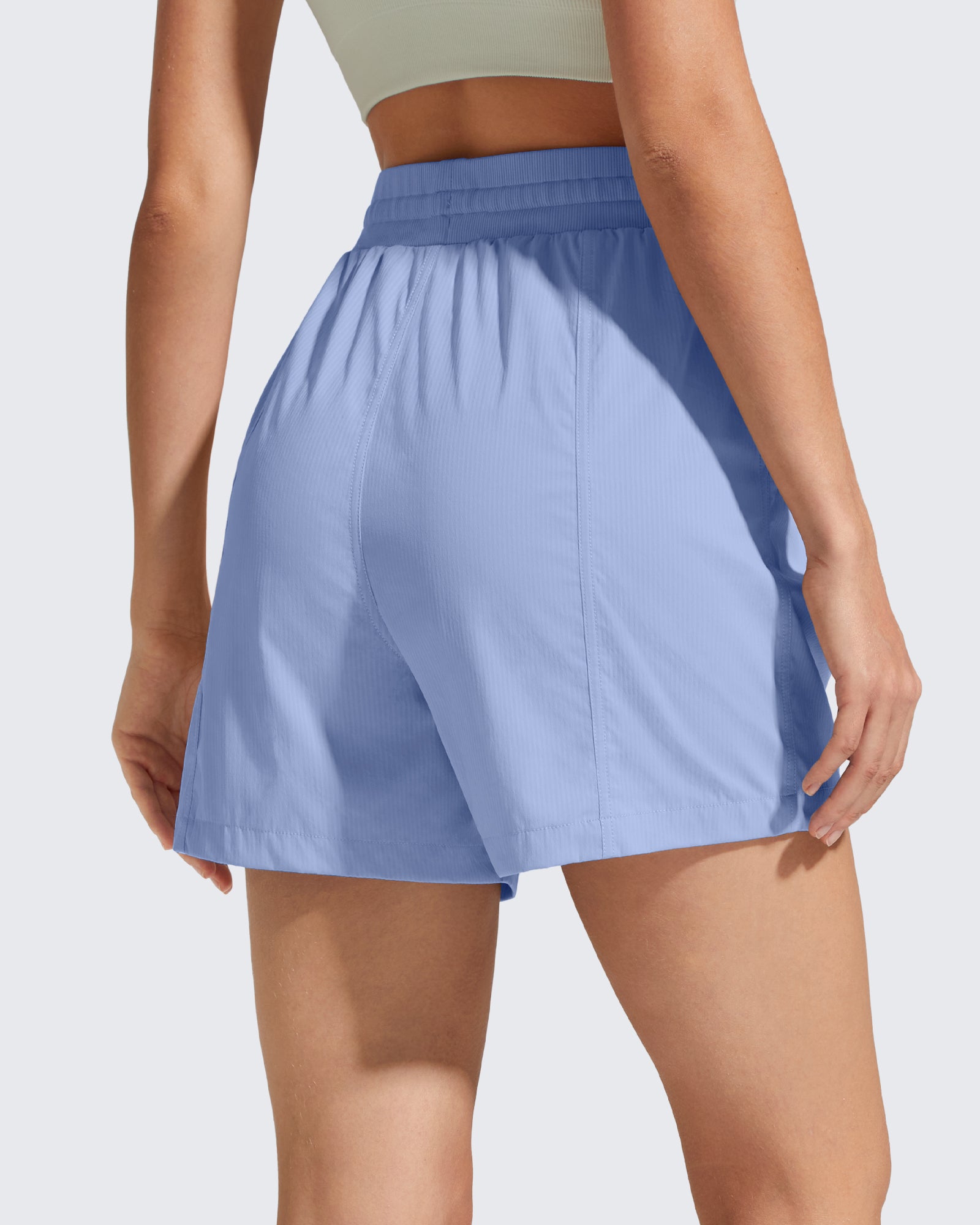 G4Free - G4Free 4" High Waisted Casual Shorts with Pockets -GF26E847A001A-S-GF26E847A001B-M-GF26E847A001C-L-GF26E847A001D-XL-GF26E847A001E-XXL
