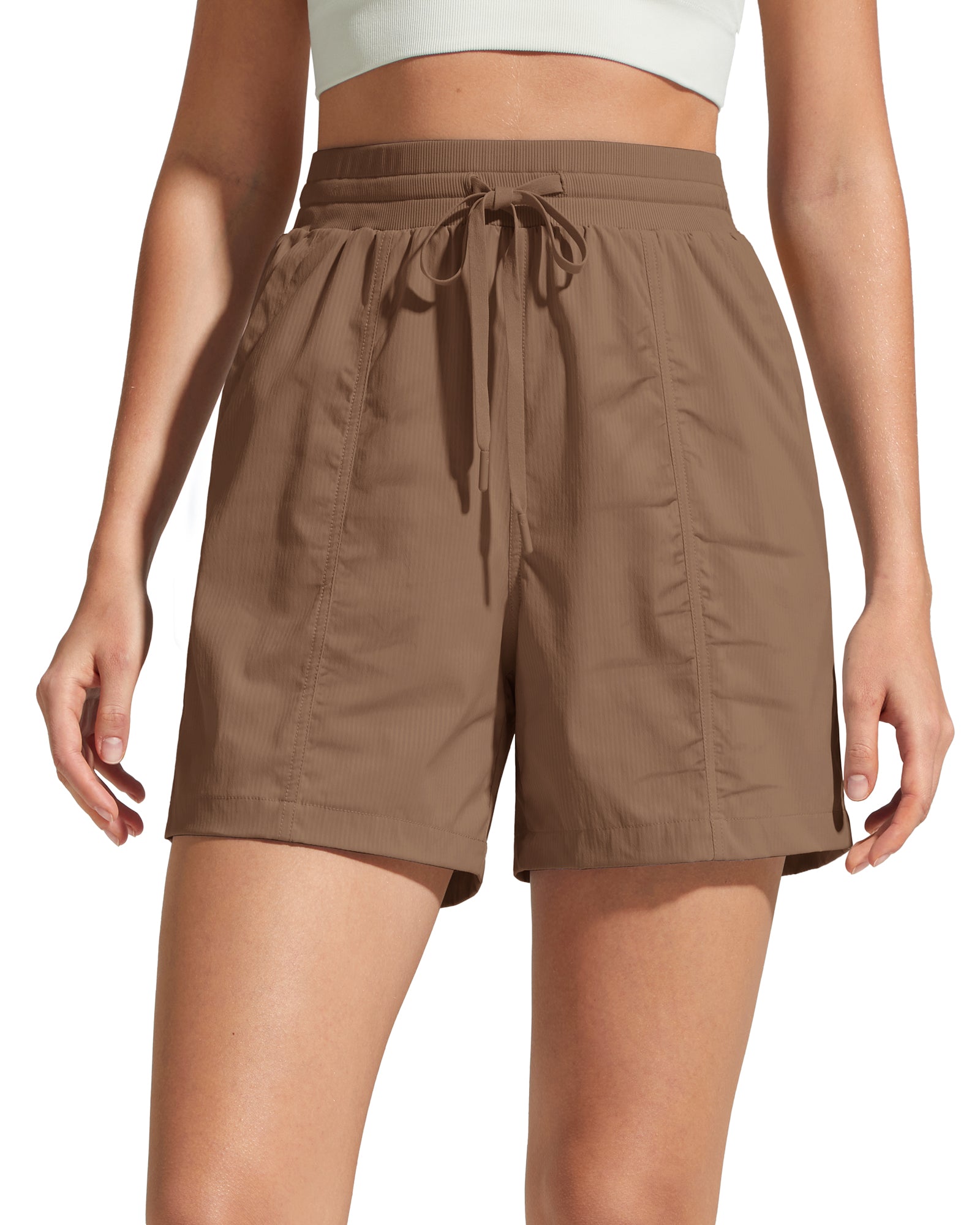 G4Free - G4Free 4" High Waisted Workout Shorts with Pockets -GF26E847A001A-S-GF26E847A001B-M-GF26E847A001C-L-GF26E847A001D-XL-GF26E847A001E-XXL