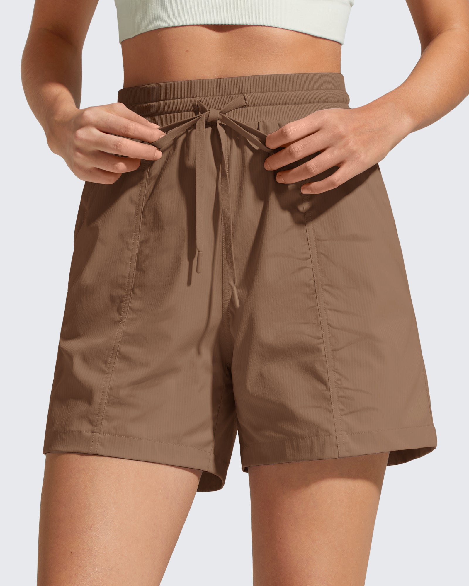 G4Free - G4Free 4" High Waisted Workout Shorts with Pockets -GF26E847A001A-S-GF26E847A001B-M-GF26E847A001C-L-GF26E847A001D-XL-GF26E847A001E-XXL