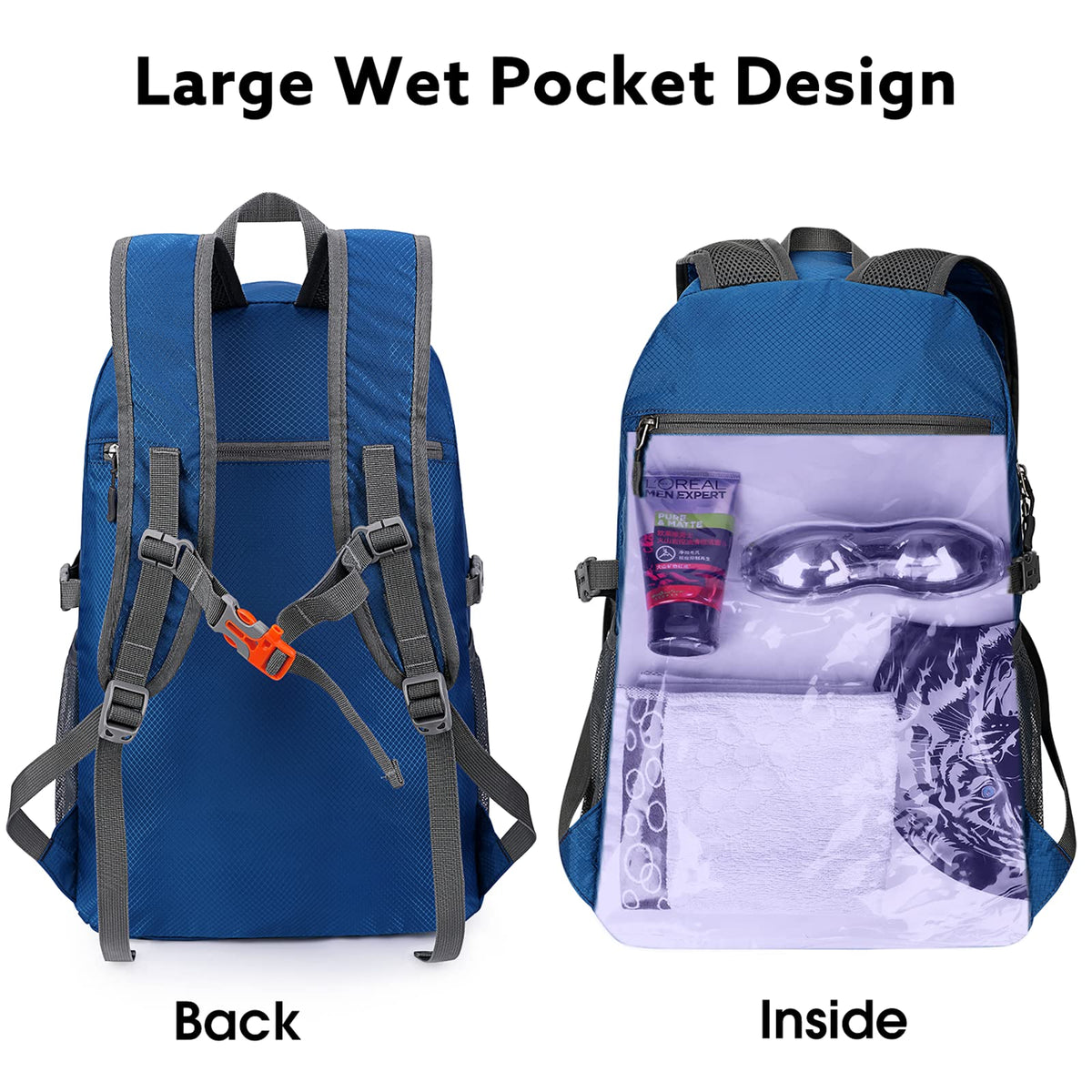 G4Free - G4Free 40L Lightweight Packable Hiking Backpack -D02V707A-D02V707J-D02V707E-D02V707F-D02V707C
