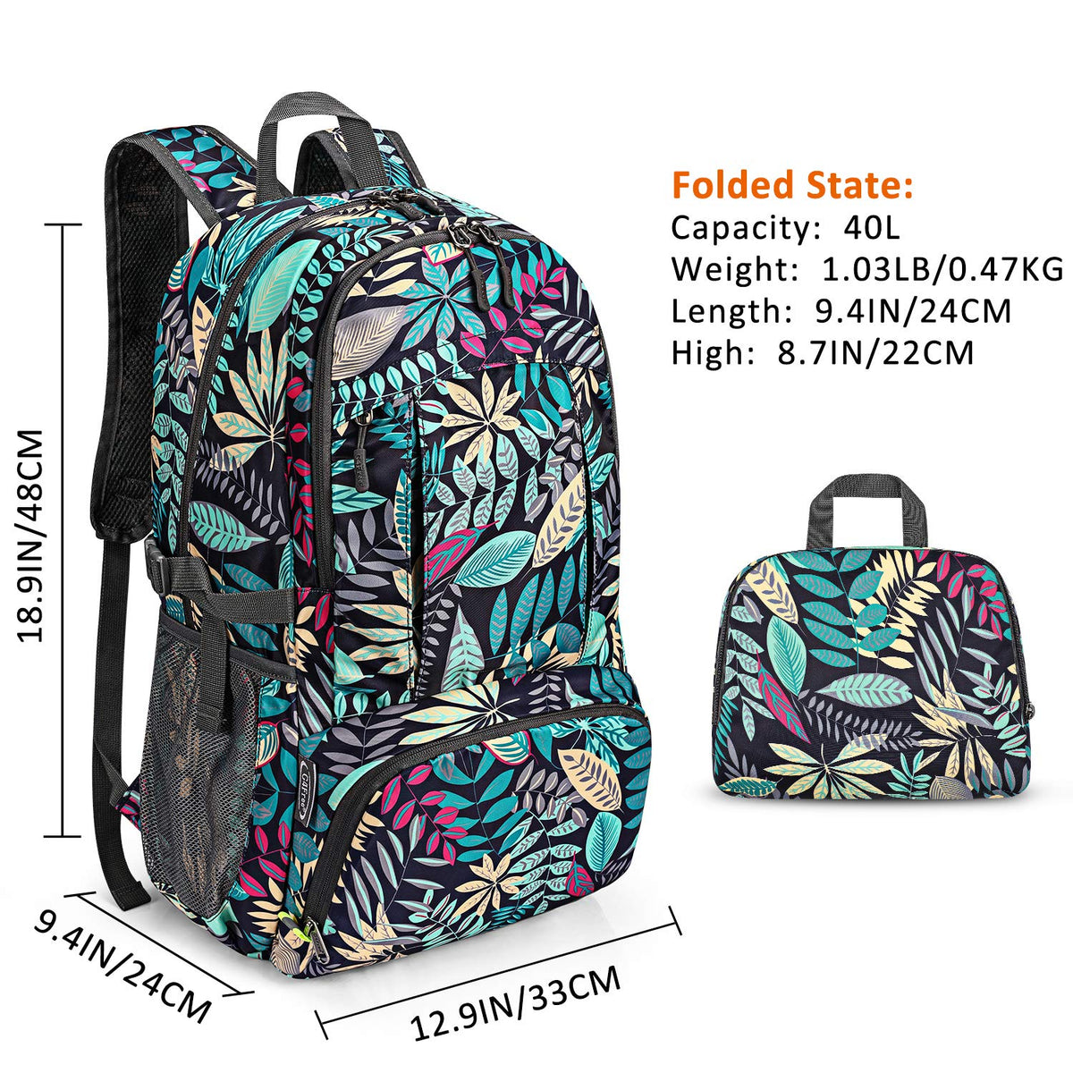 G4Free - G4Free 40L Lightweight Packable Hiking Backpack -D02V707A-D02V707J-D02V707E-D02V707F-D02V707C