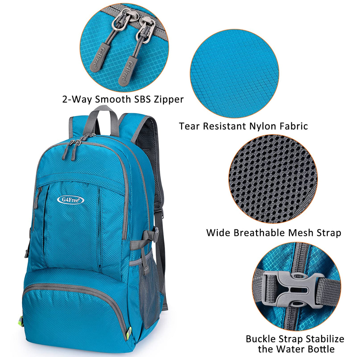 G4Free - G4Free 40L Lightweight Packable Hiking Backpack -D02V707A-D02V707J-D02V707E-D02V707F-D02V707C