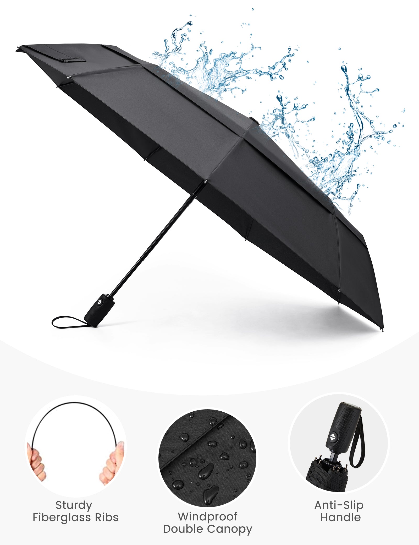 G4Free - G4Free 42 Inch Windproof Travel Umbrella -TN25A604A-TN25A604B-TN25A604C-TN25A604D