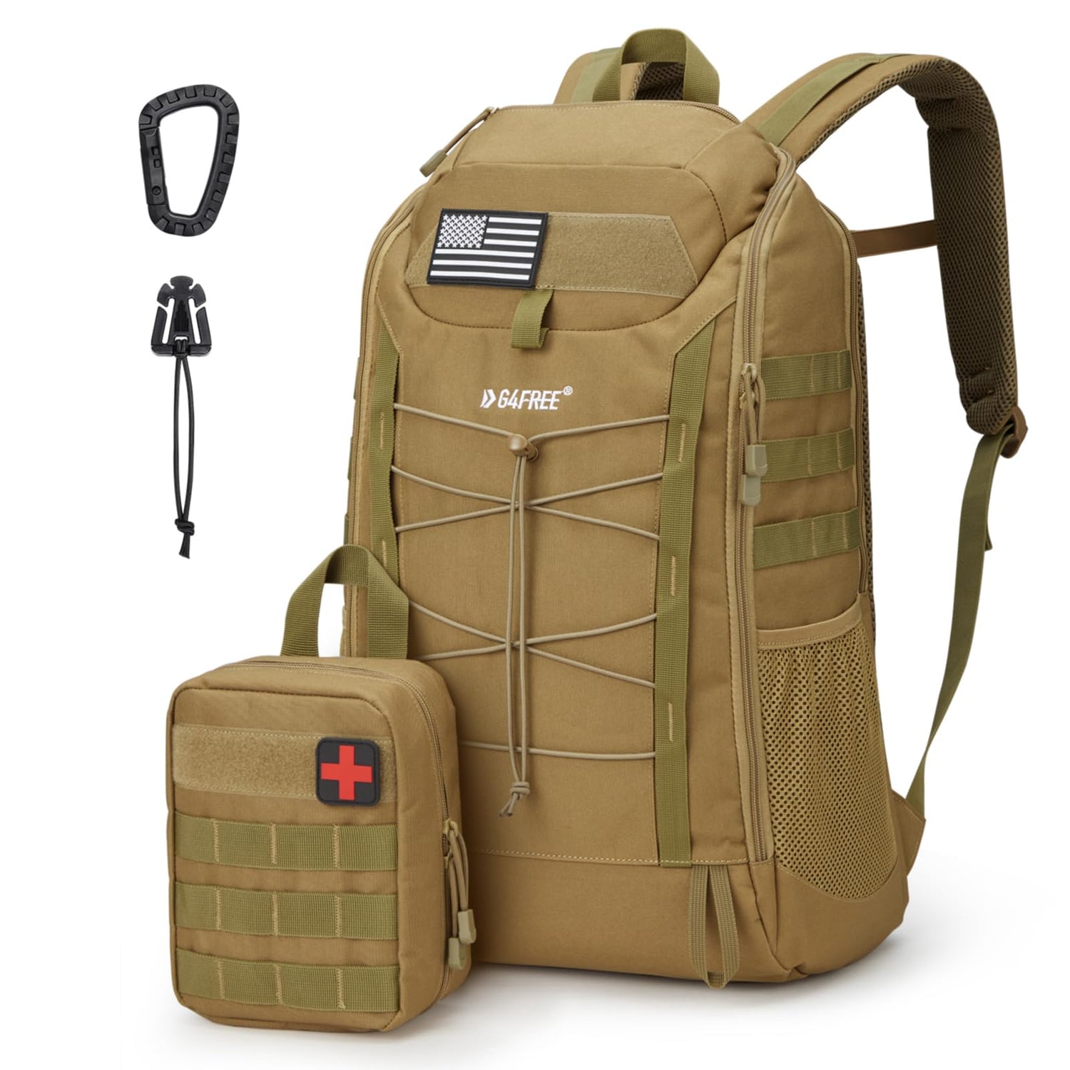 G4Free - G4Free 45L Military Tactical Backpack 3 Day Survival Molle Pack -TN23B193A-TN23B193C-TN23B193B