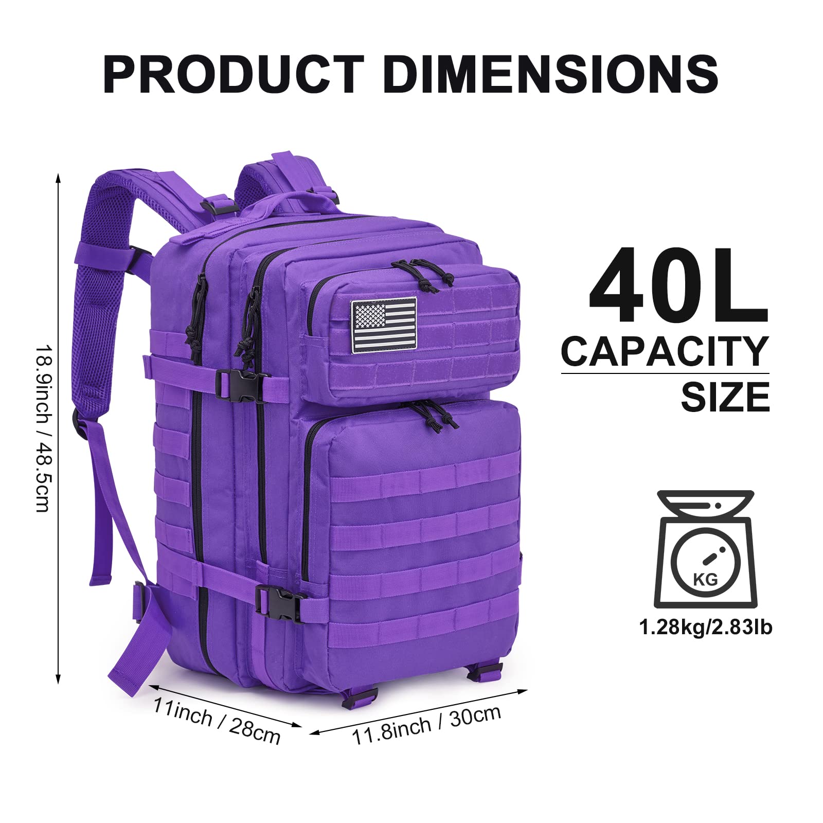 G4Free - G4Free 45L Military Tactical Backpack -D02V667B-D02V667A-D02V667E-D02V667D