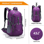 G4Free - G4Free 45L Waterproof Hiking Travel Backpack with Rain Cover -D02V648A-D02V648B-D02V648C-D02V648D